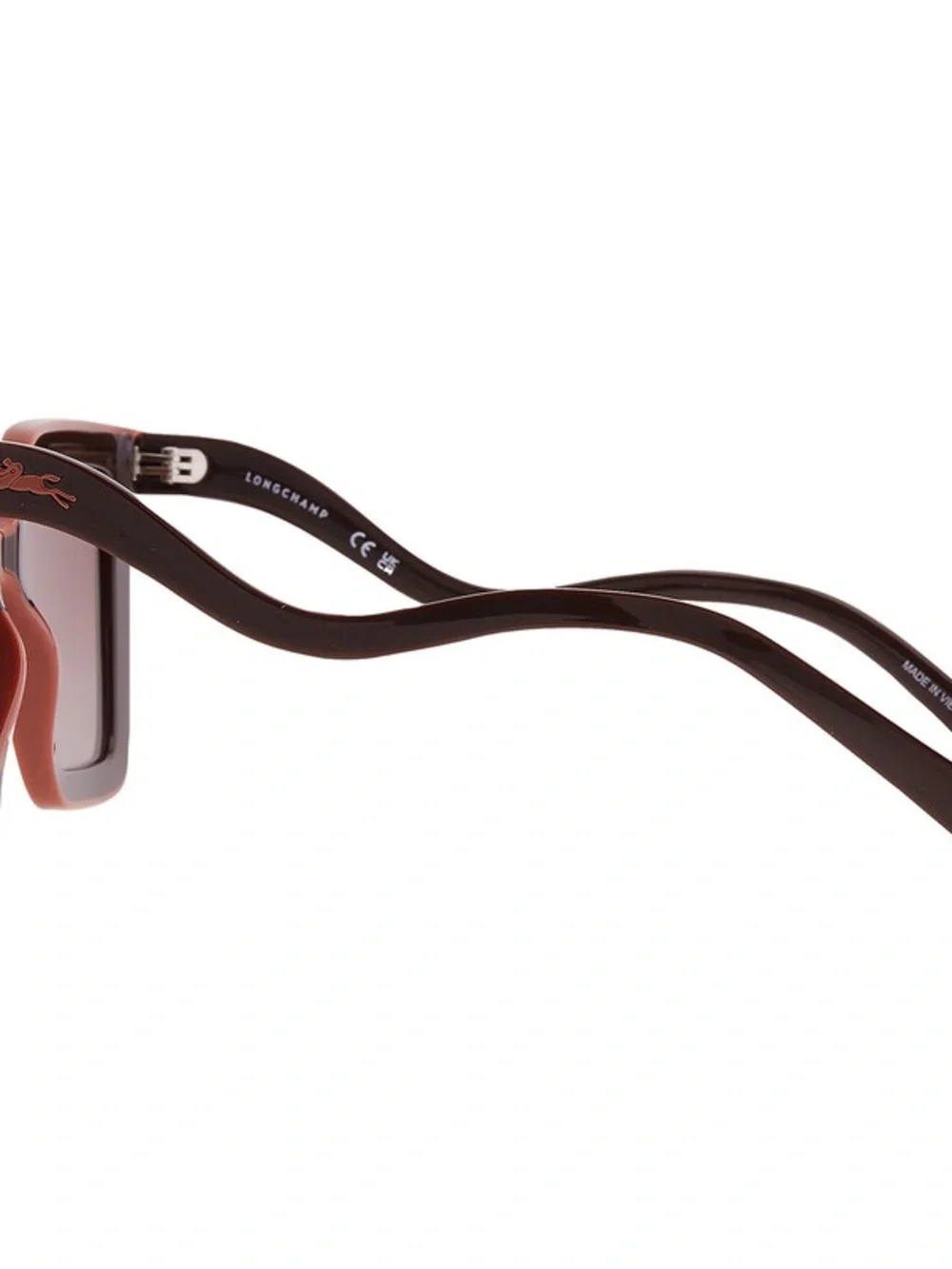 MSRP 175 New Longchamp Women's Square Sunglasses in Tan and Brown